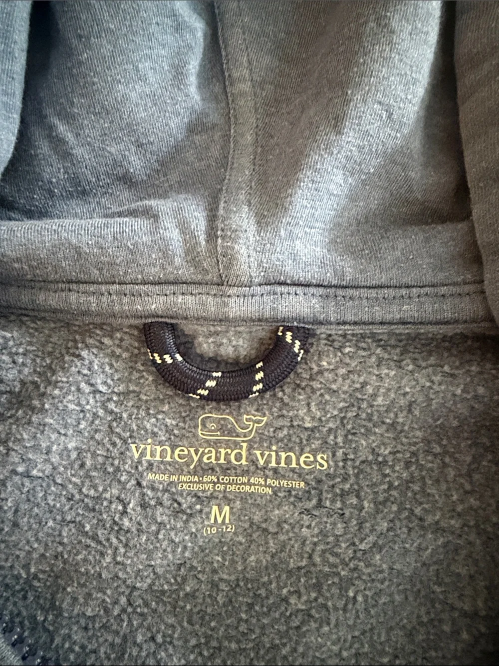 Vineyard Vines boys 10-12 Kids Light Blue Zip-Up Hoodie Jacket